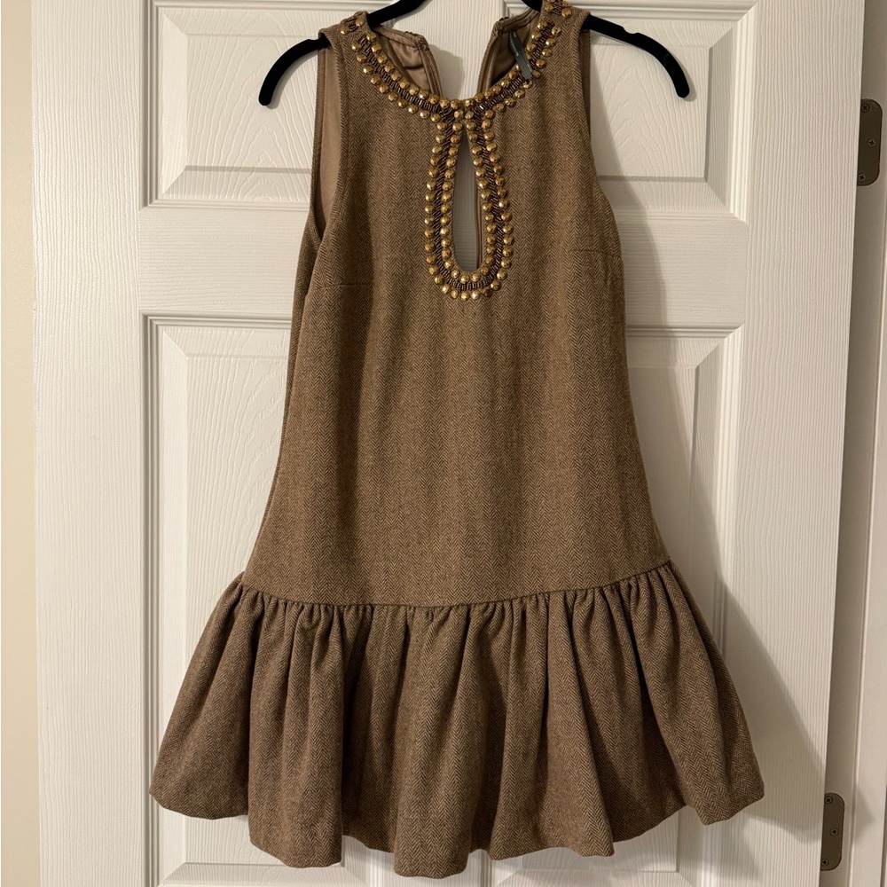 Beaded Keyhole Mini Dress